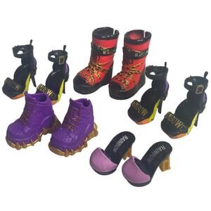 Rainbow High and Monster High Doll Shoes Boot Sneaker Lot of 5 Replacement